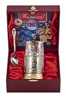 Набор для чая 55 лет в золоте